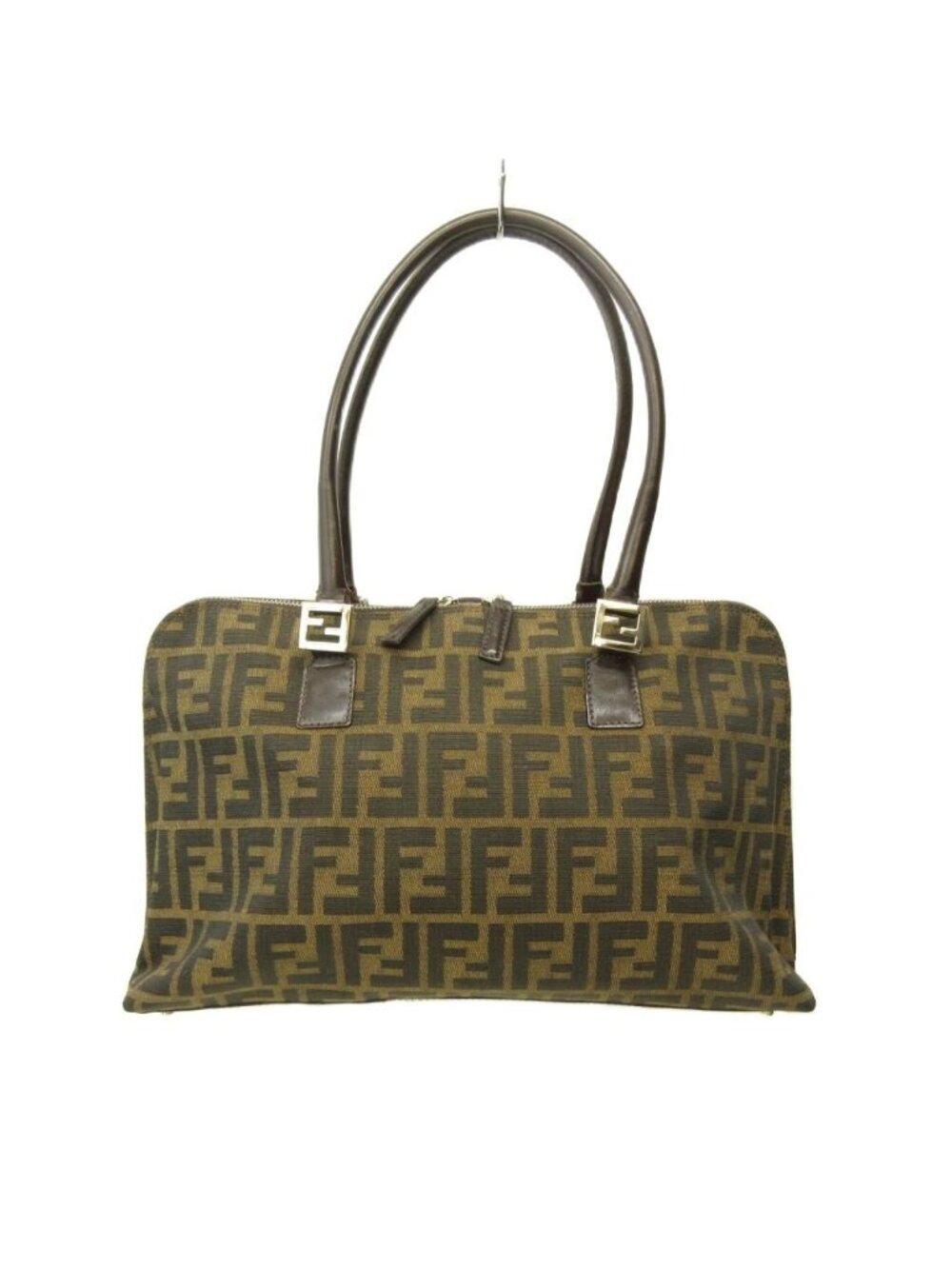 Fendi Tote Bag Zucca Pattern All Over Print FF Brown